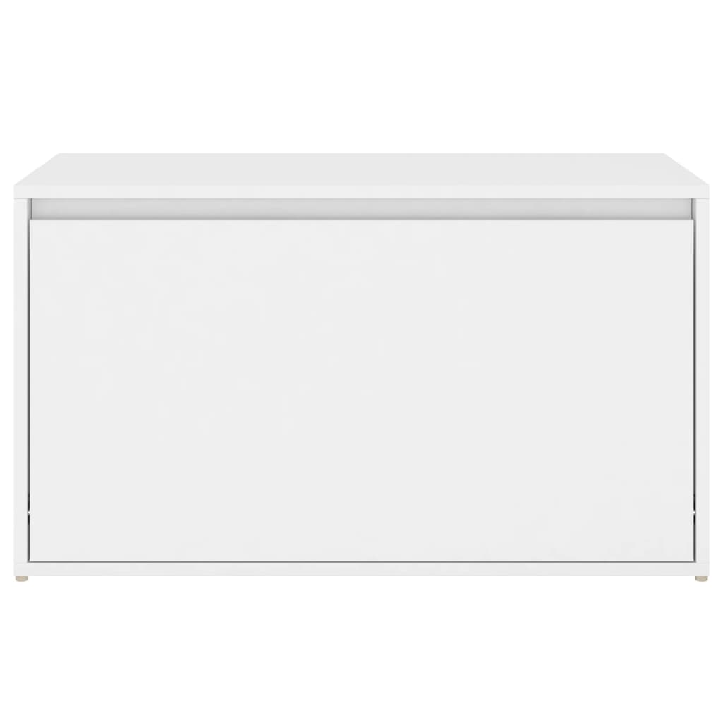 vidaXL Banc d'entrée 80x40x45 cm Blanc Bois d’ingénierie - 5
