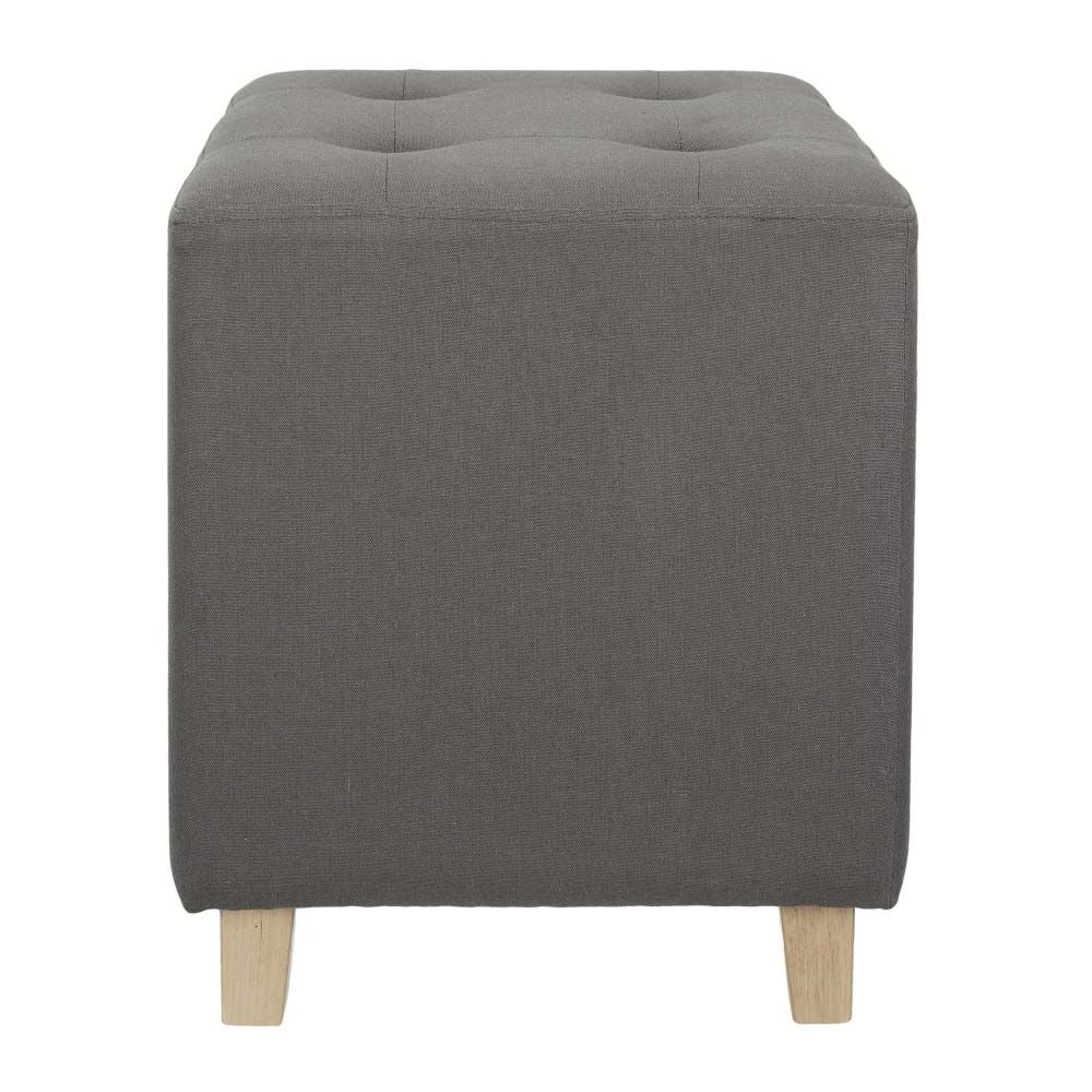 Pouf carré Hippolyte beige - 7