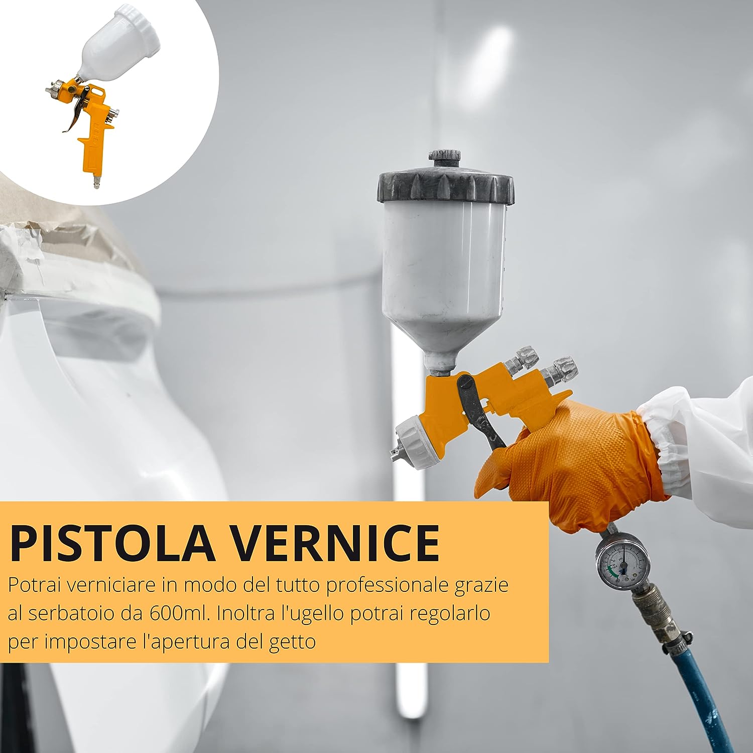 Kit Accessori Per Aria Compressa Da Compressore Set Di 5 Pezzi - Foto 6