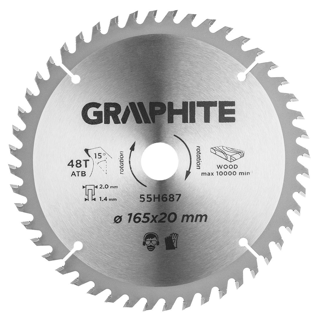 Disc circular cu varfuri HM 165x20mm, 48 dinti 55H687