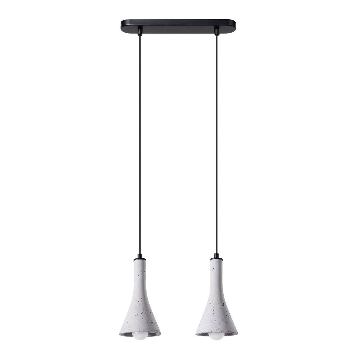 Lampa wisząca Rea szara 2xE14x10W wym: 113 x 33 x 12 cm beton architektoniczny Sollux Lighting