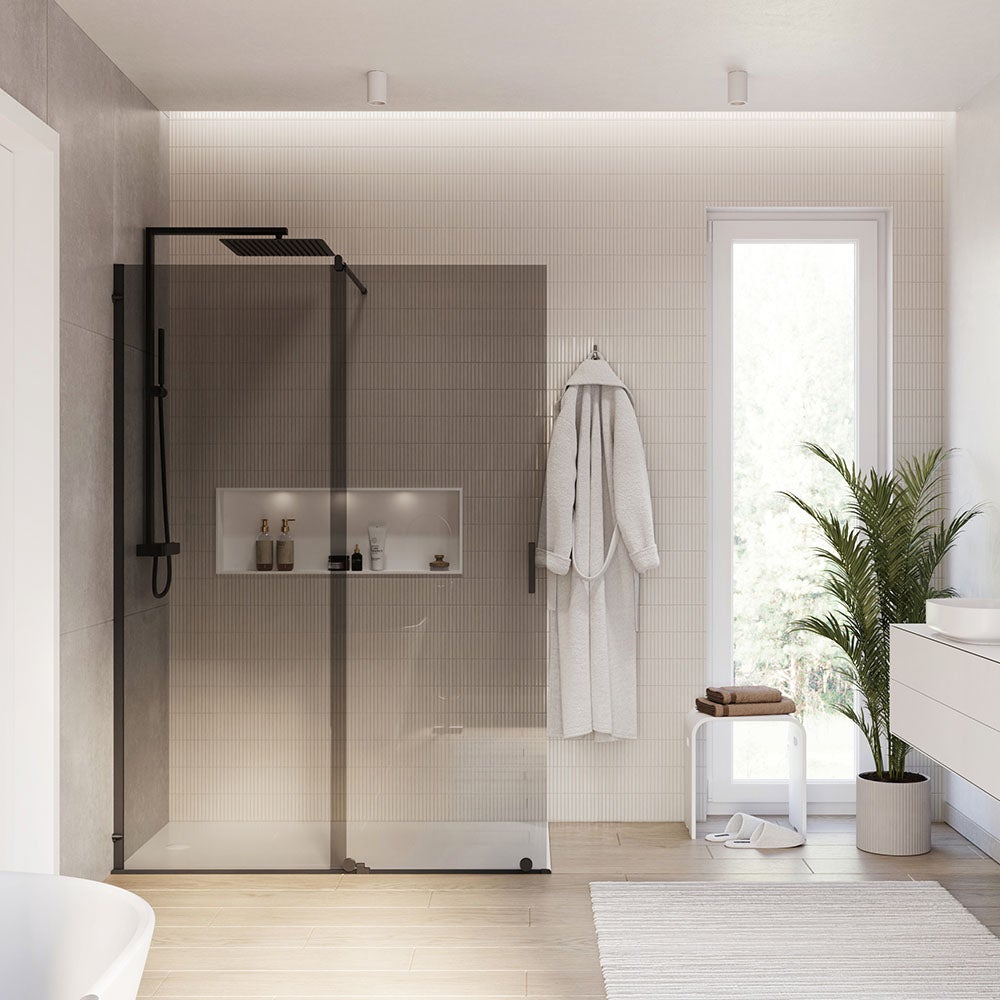 Bernstein Ścianka prysznicowa Walk-In 120cm NT101 drzwi przesuwne