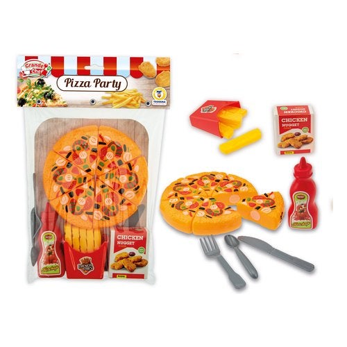 Czemo Dinette 56 Pièces – Hamburgers, Pizza, Hot-dogs, Plateau, Accessoires, Jeu De Rôle Chef, Enfants