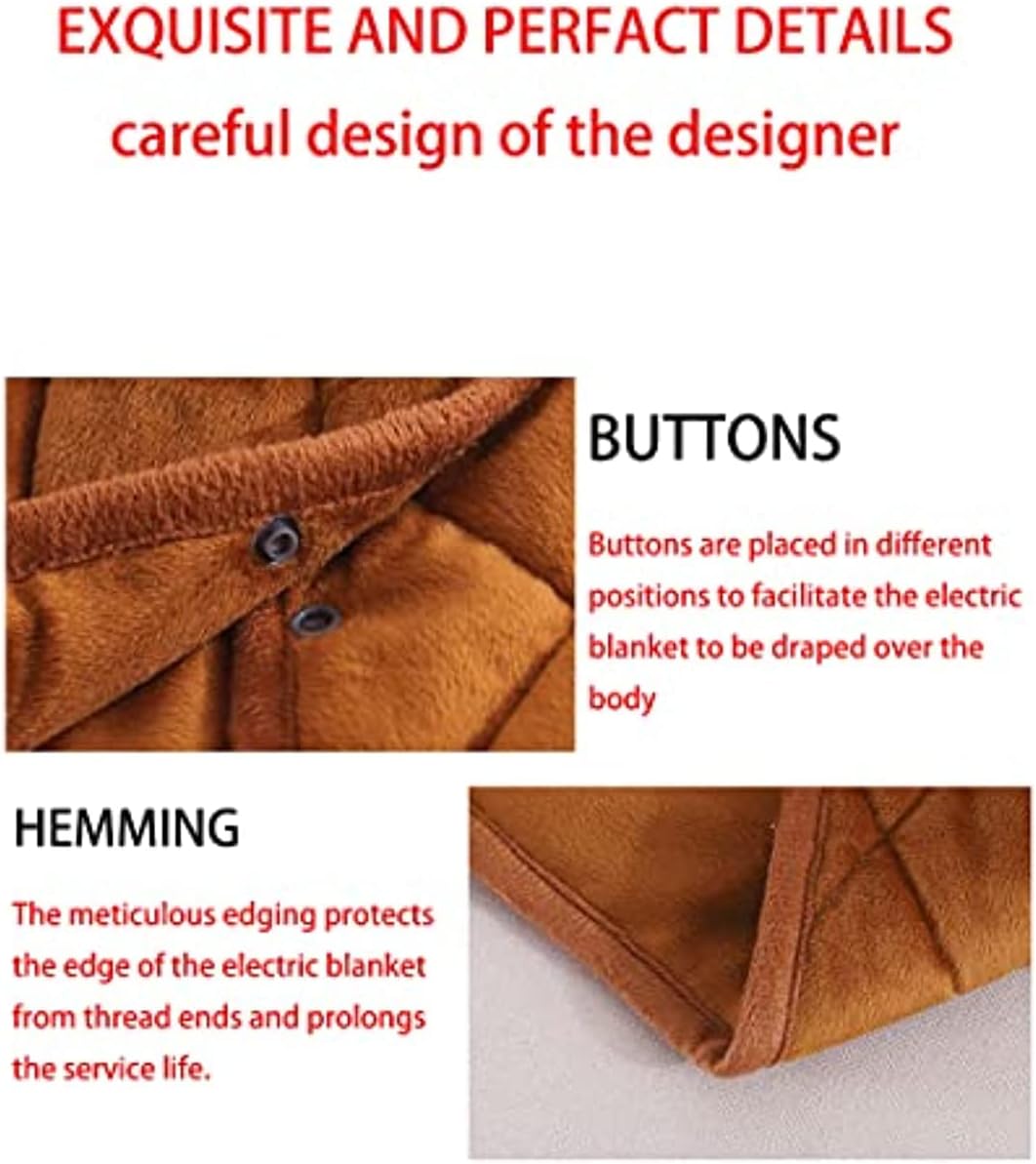 Coperta elettrica singola, 75x120 cm, coperta riscaldata, alimentazione tramite USB, 5 V, risparmio energetico, 3 impostazioni di temperatura, morbid - 4