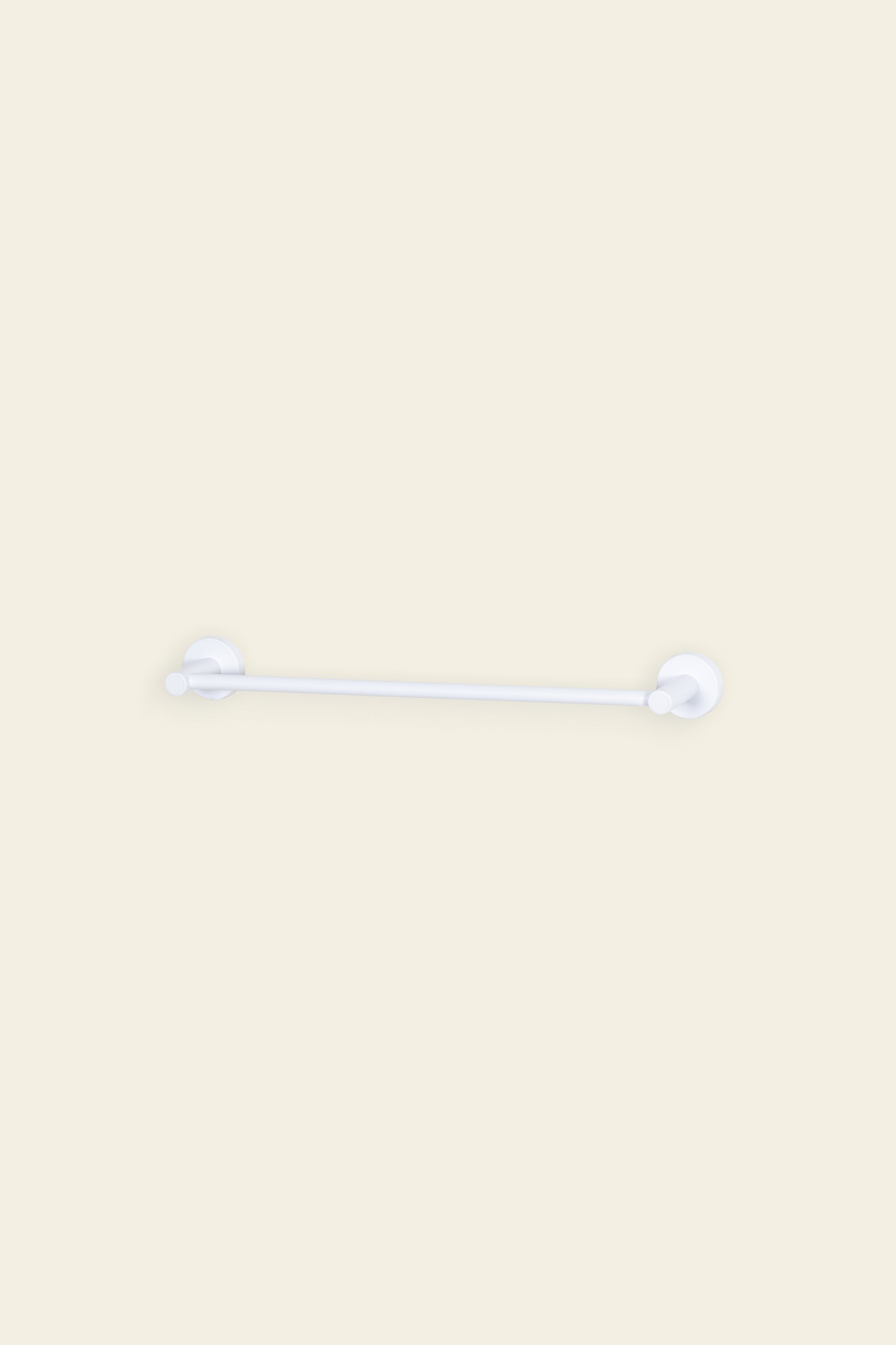 Barre porte serviette simple EDEN en inox longueur 45 cm Blanc mat BASS - 2