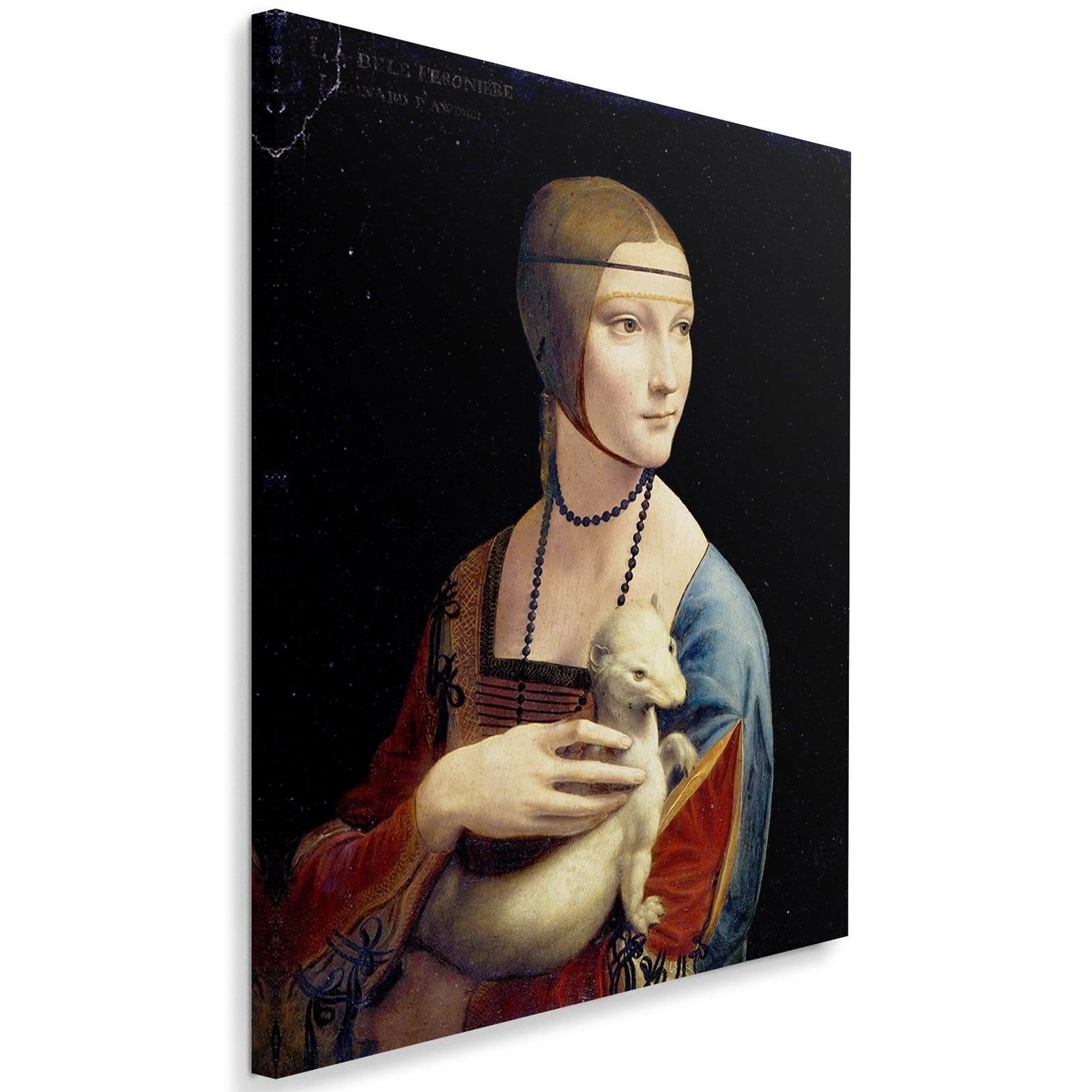 Tableau reproduction photo de leonardo da vinci - dame à l'hermine - 70 x 100 cm - 2