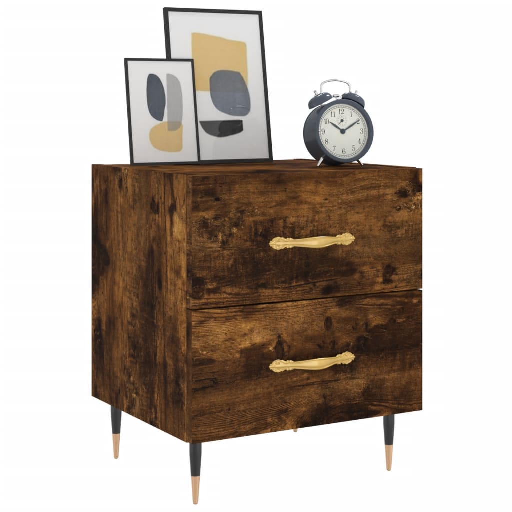 Lot de 2 Tables de chevet，Table d'appoint, Table de nuit pour Salon Chambre chêne fumé 40x35x47,5cm bois d’ingénierie950872 - 3