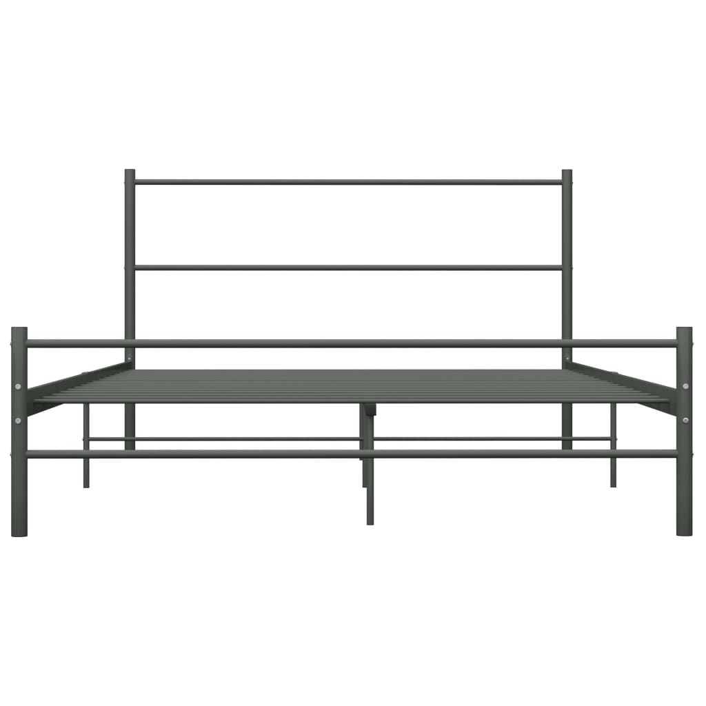 Maison Exclusive - Estrutura de cama 120x200 cm metal cinzento - 3
