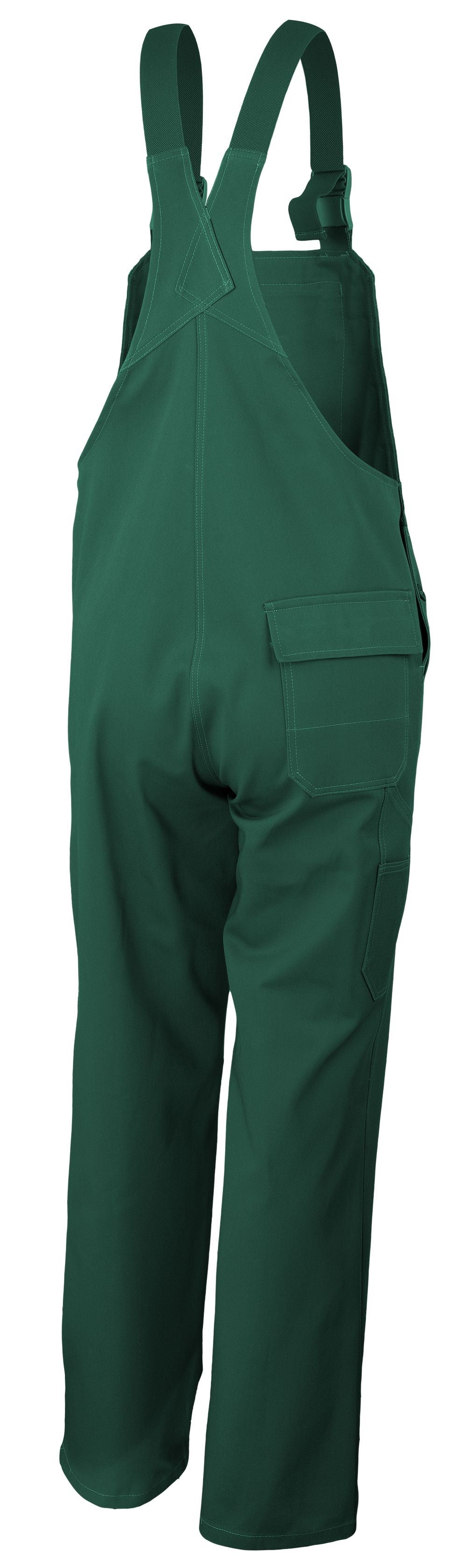 Qualitex - salopette favorite - pantalon de travail en pur coton - vert - size 46 - Unisex - bleu de travail résistante avec 7 poche - 2