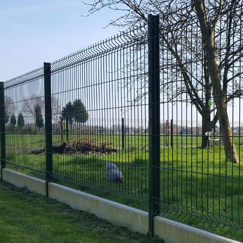 Kit complet grillage rigide avec soubassement longueur 20m - Hauteur 1m80 - Gris anthracite - 6