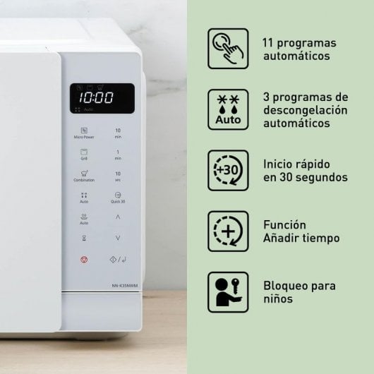 Micro-ondes avec Gril Panasonic NNK35NWMEPG Blanc 900 W - 6