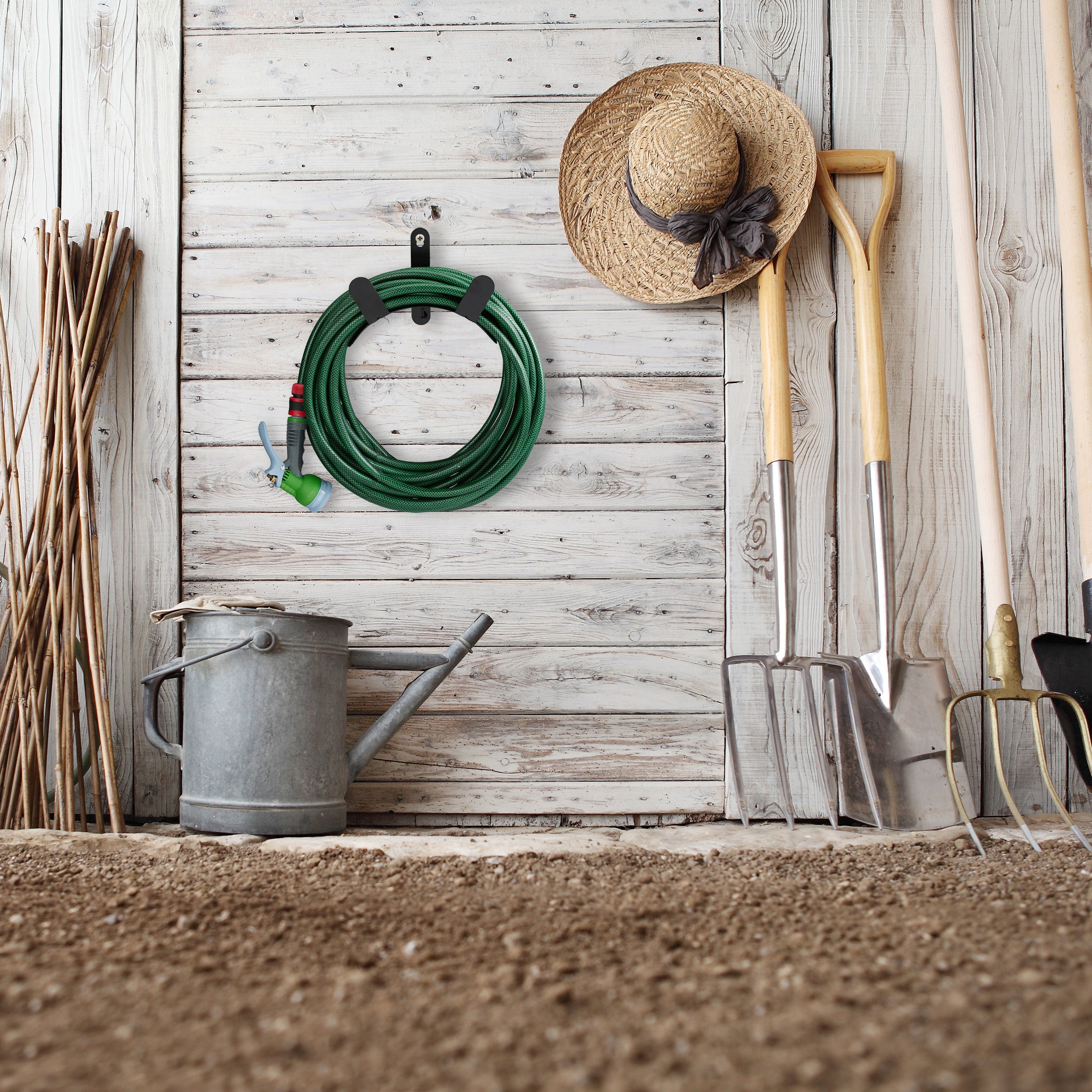 Set 2 Portatubo Da Parete Relaxdays - Supporti Per Tubo Giardino 30m, Ferro Grigio, Per Irrigazione E Ordine - Foto 8