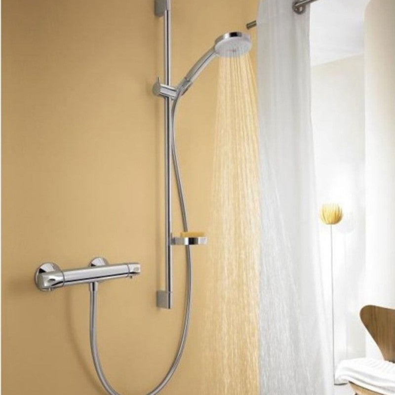 Ensemble douche HANSGROHE Croma + mitigeur thermostatique Vario Economie d'eau, barre 90cm - 5