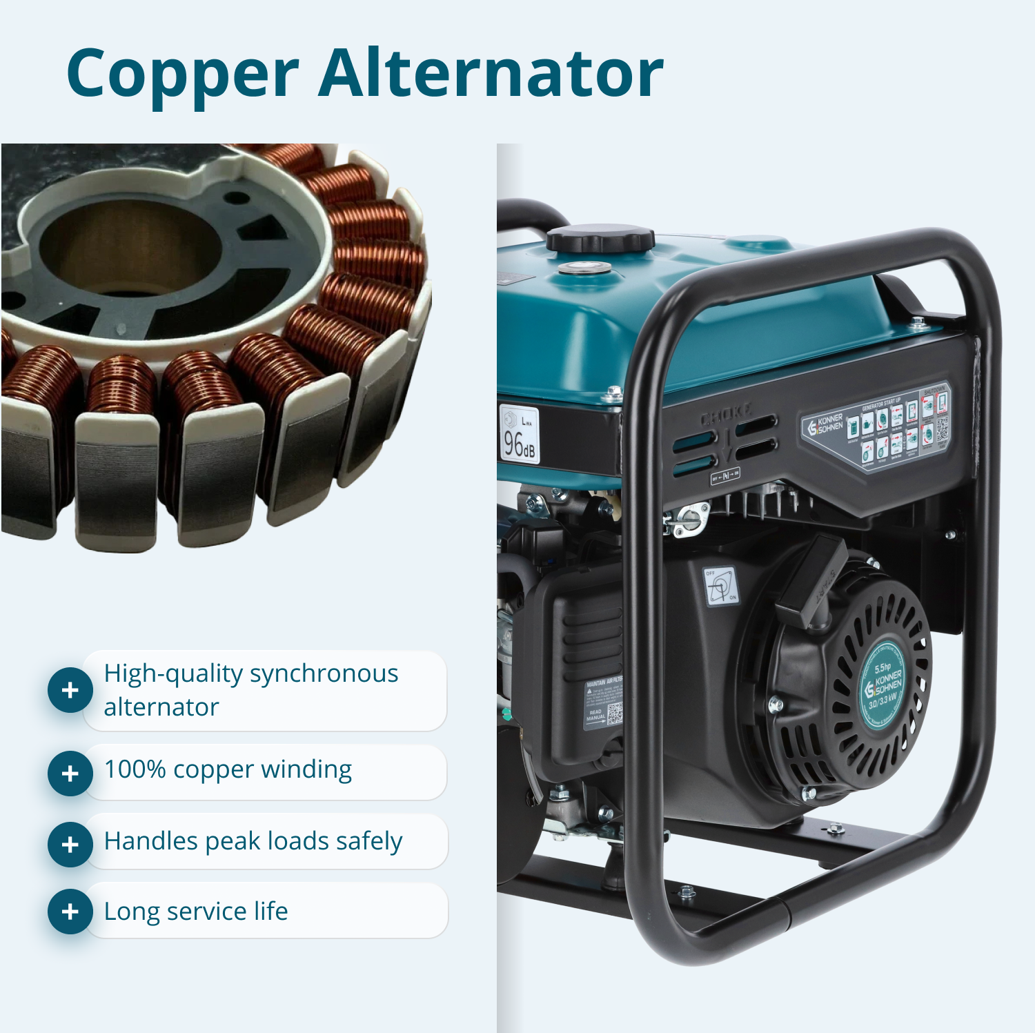 Groupe électrogène-onduleur KS 3300i Puissance maximale 3.3 kW - 4