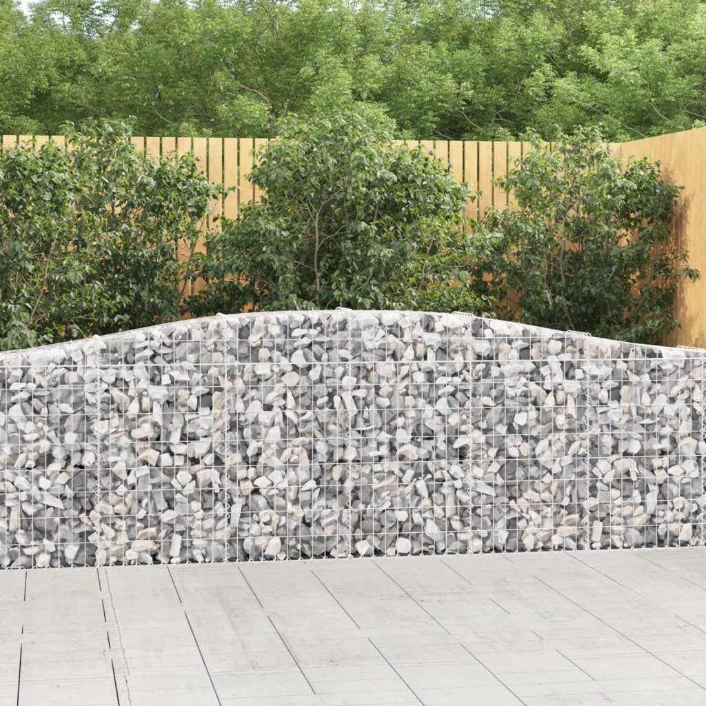 Kosze gabionowe, 10 szt, 400x30x80/100 cm, galwanizowane żelazo vidaXL