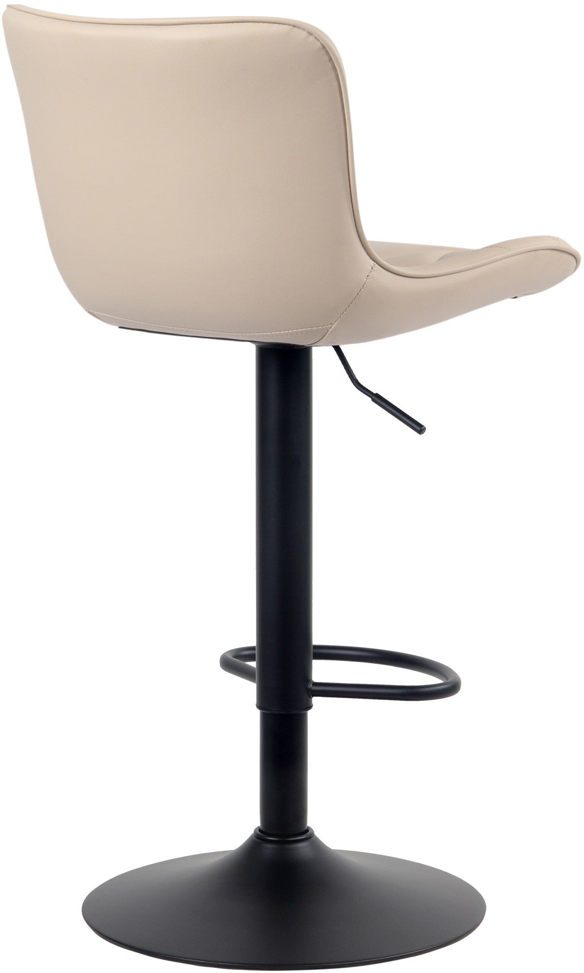 Tabouret de bar Linus Pied en Métal Hauteur réglable Siège pivotant Crème|Similicuir - 5