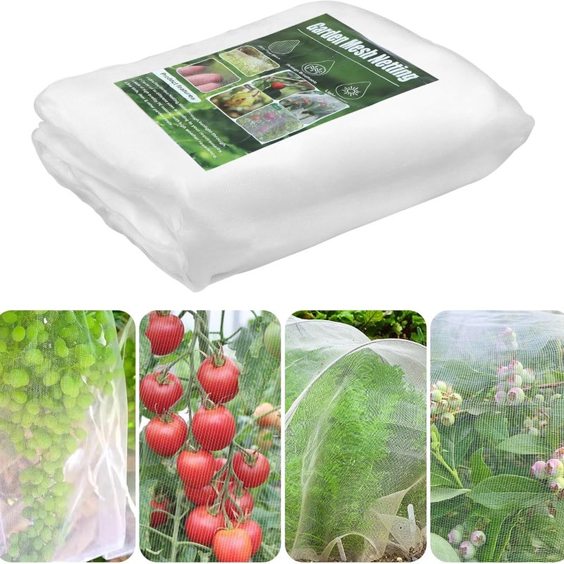 Siatka przeciwko owadom do warzyw, 2,5 x 10 metrów, siatka przeciwko owadom wielokrotnego użytku do ochrony owoców i kwiatów