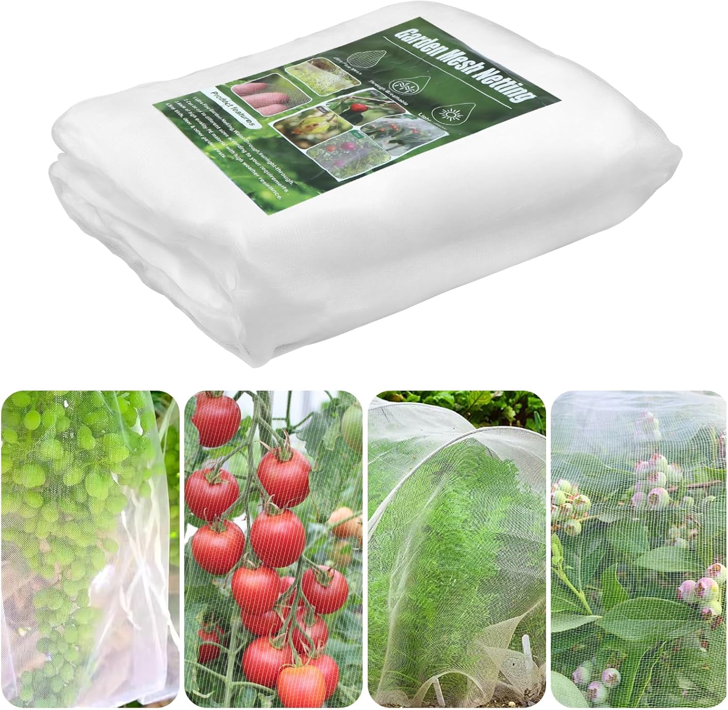 Filet anti-insectes pour légumes, 3 x 15 mètres, filet anti-insectes ...