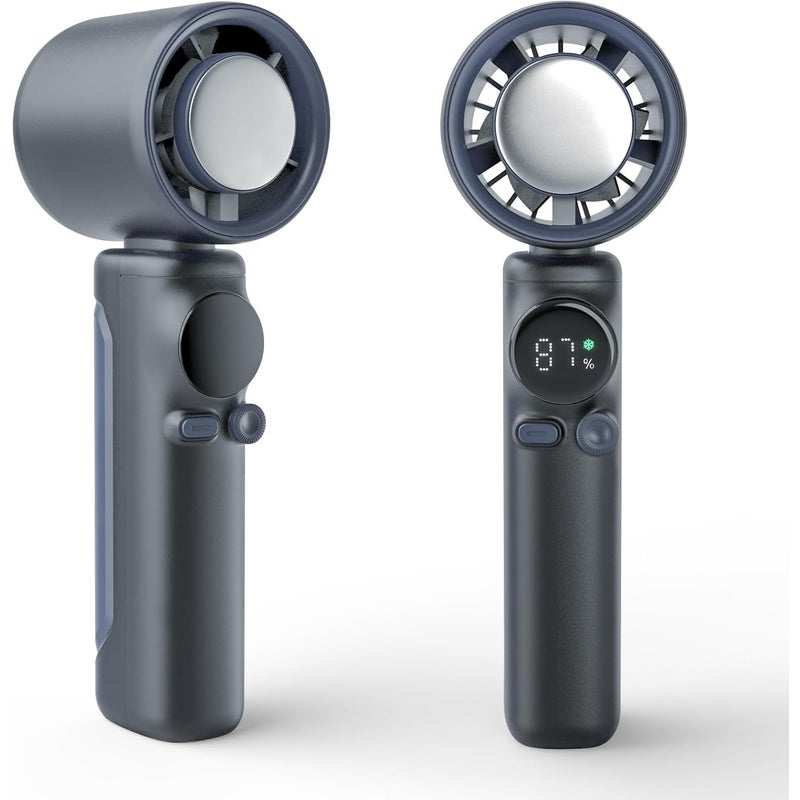 Przenośny wentylator - Mini przenośny wentylator turbo - 4000 mAh - Regulowana prędkość (1-100) - Nadaje się do podróży i na zewnątrz - Szary