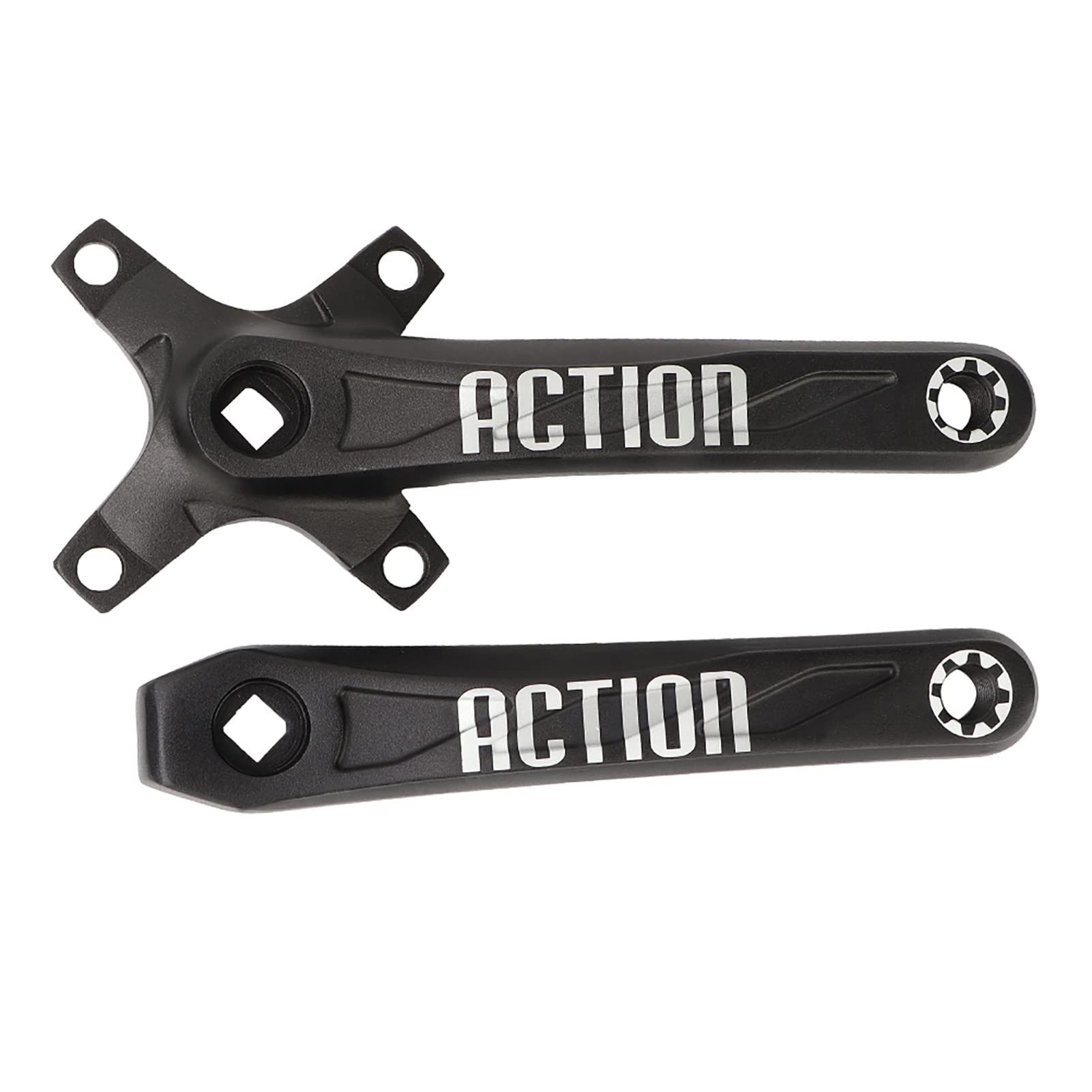 Bras De Manivelle Vélo 170mm Alliage Aluminium - Chaîne Simple - Pour Vélo Route, Montagne, Pliant, Fixie (Blanc)