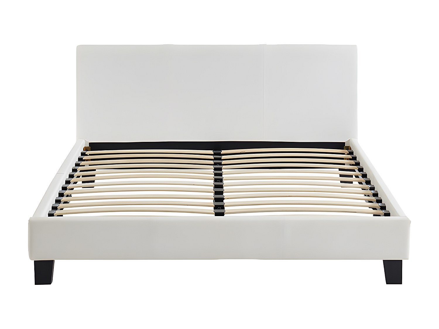 Lit 140 x 190 cm - Simili - Blanc - CORNELIUS II - 3