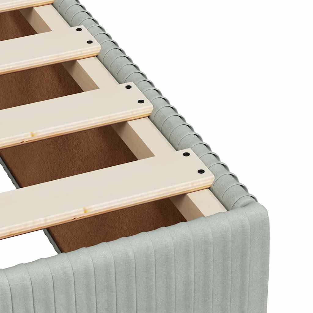 Cadre de lit sans matelas, en velours, gris clair, pour la chambre, 100 × 200 cm - 7