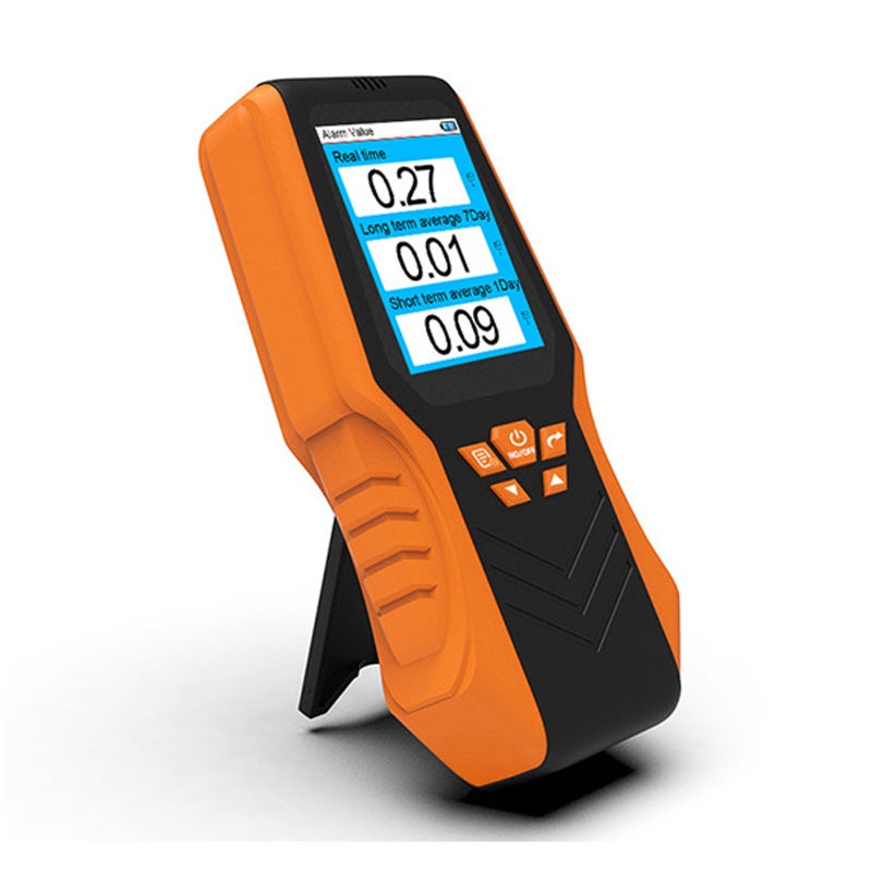 El detector de radón mide los niveles de radón en el aire de 0 a 270 pci/L. Recargable, color naranja， Detector de gas radón - 2