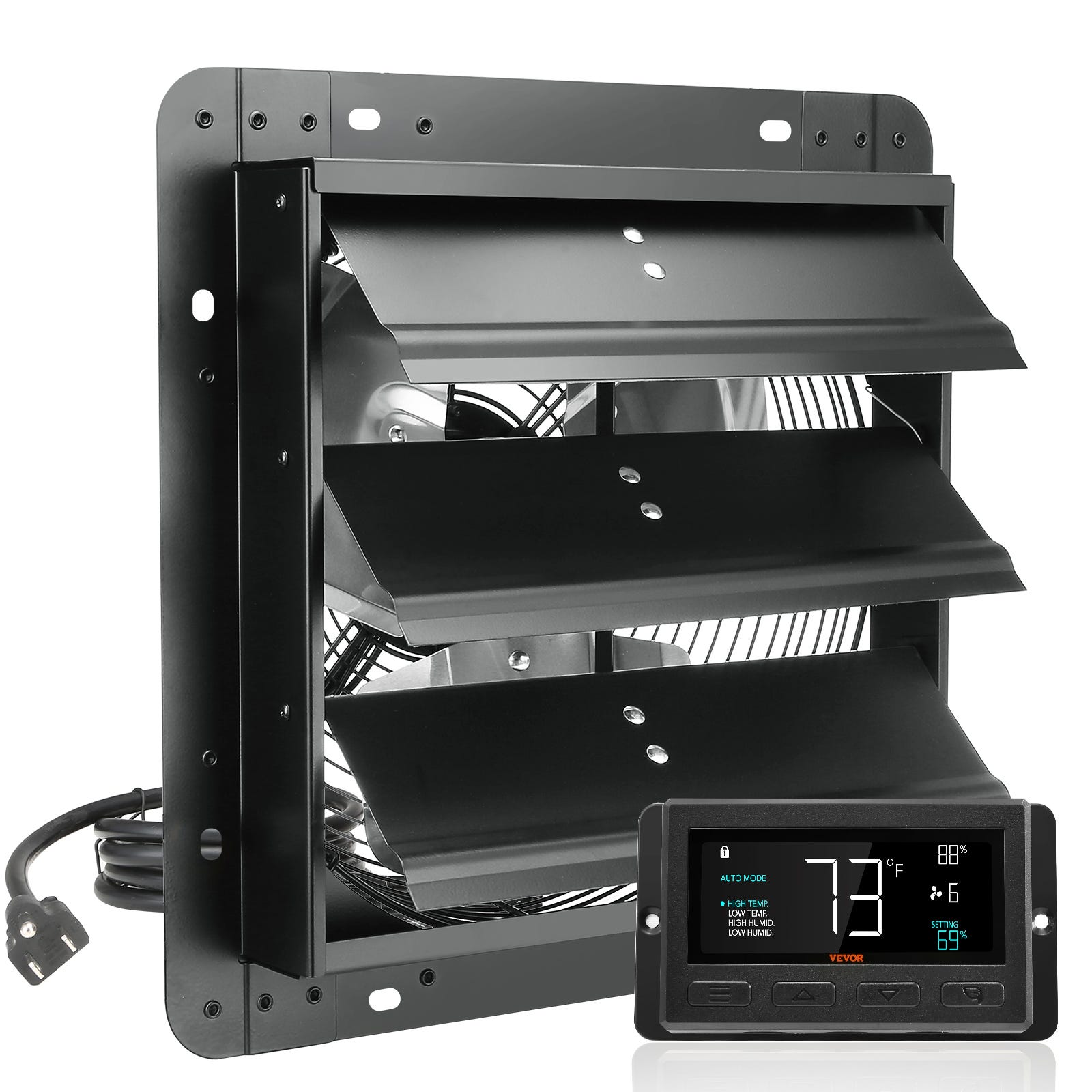 VEVOR Ventilateur D'extraction à Volets, 35,6 Cm Avec Contrôleur De - Foto 13