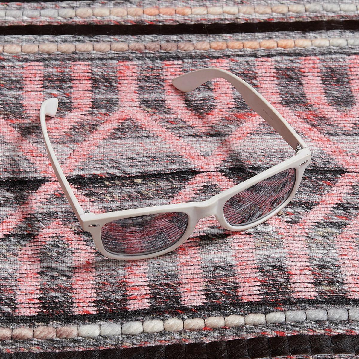 tapis chambre 60x110 fait à la main rose rectangle motif ethnique VORELA - 3