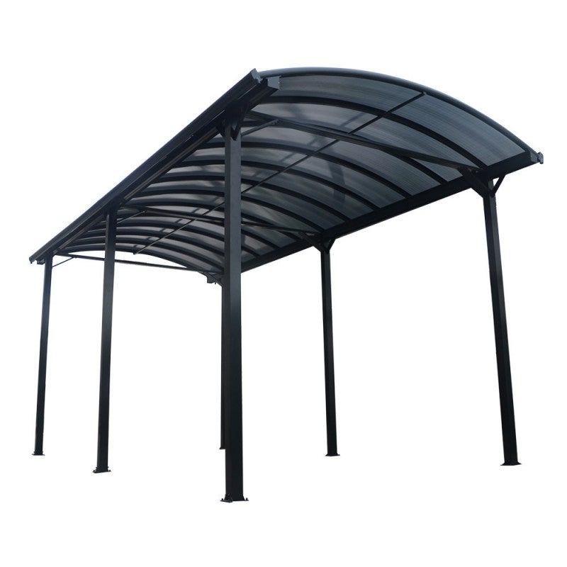 X-Metal Carport aluminium 27,36 m² pour camping-car toiture polycarbonate 6mm anti-UV Anthracite - 4