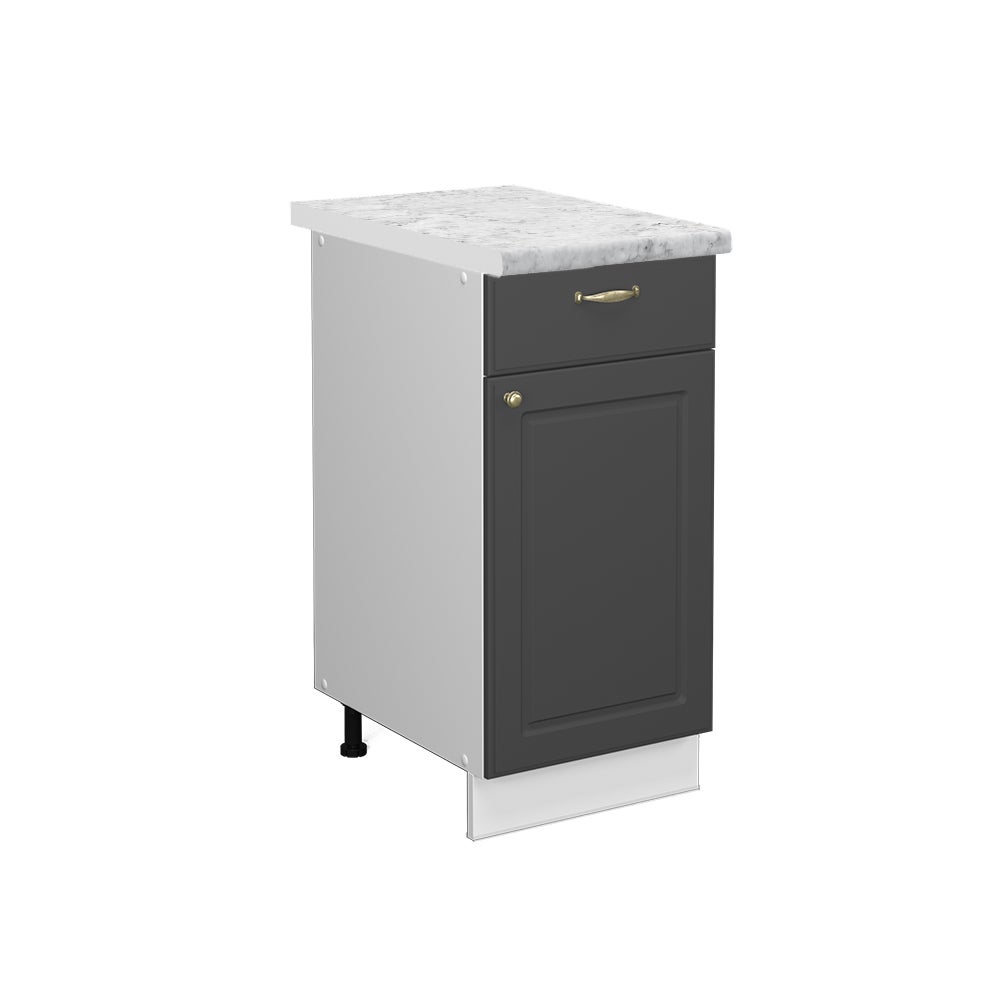 Vicco Szafka dolna do kuchni Fame-Line, Antracytowo-złoty, 40 cm , BP Marmur