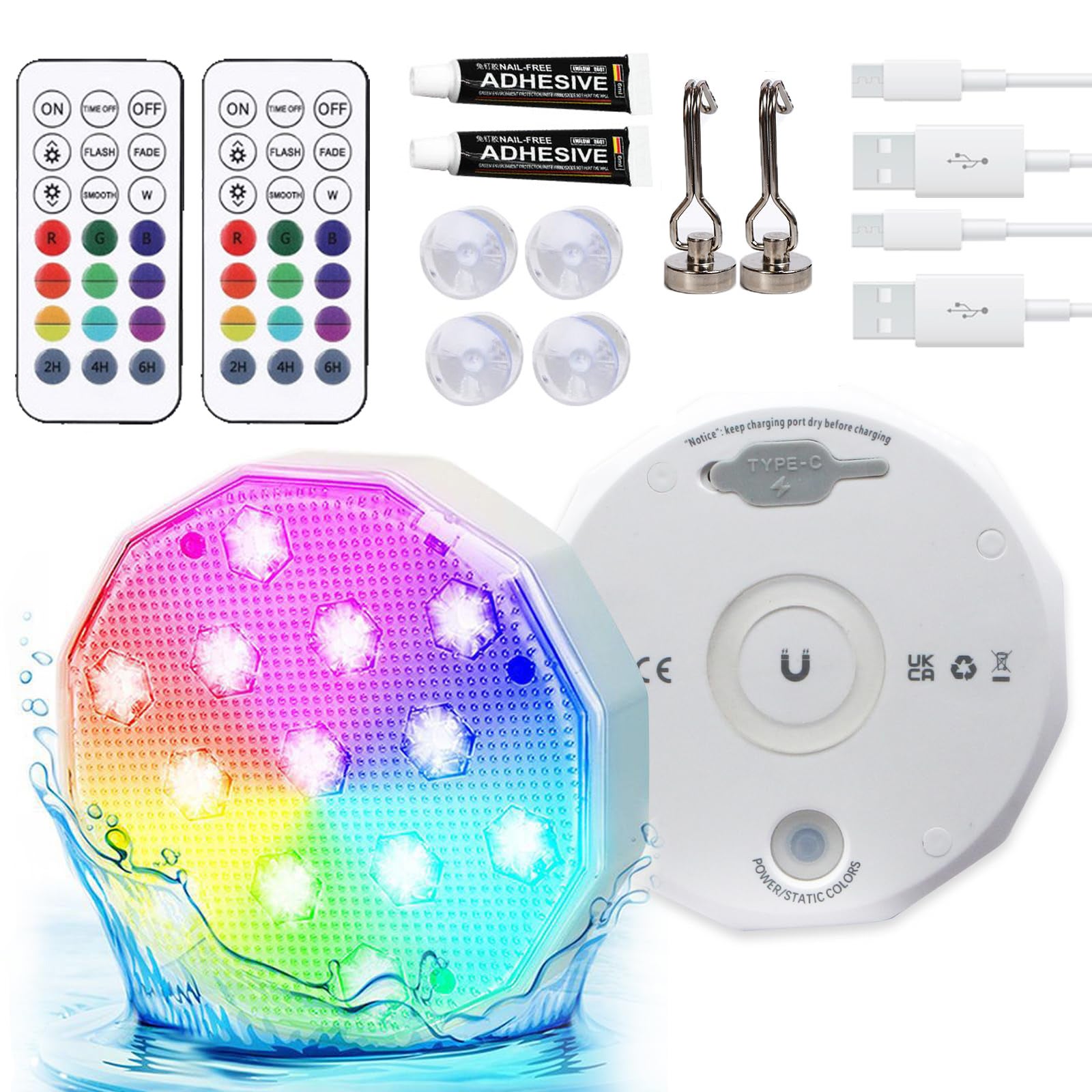 Lampes Flottantes Solaires RGB Avec Télécommande – éclairage étanche Changeant Pour Piscine, Spa Ou Bassin