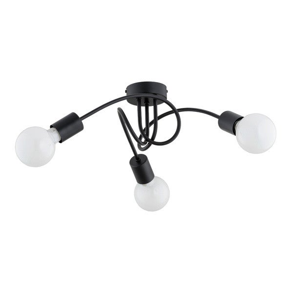 Lampa wisząca FARTA czarna 3 x E27 x 15W wym: 17 x 47 x 47 cm Alfa
