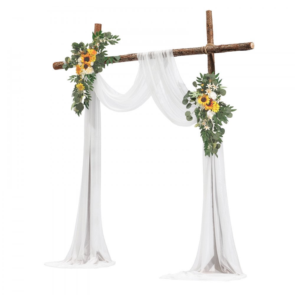 Arc décoratif de mariage en 3 pièces avec fleurs, rideau et support pour cérémonie TEKMAQUINAS - 3
