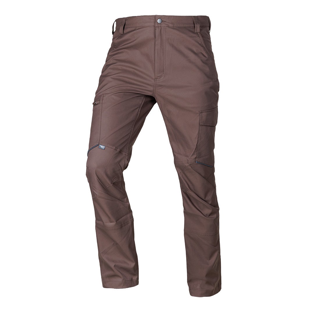 Spodnie robocze Mix&amp;Match, stretch, brązowe, r. XS NEO TOOLS