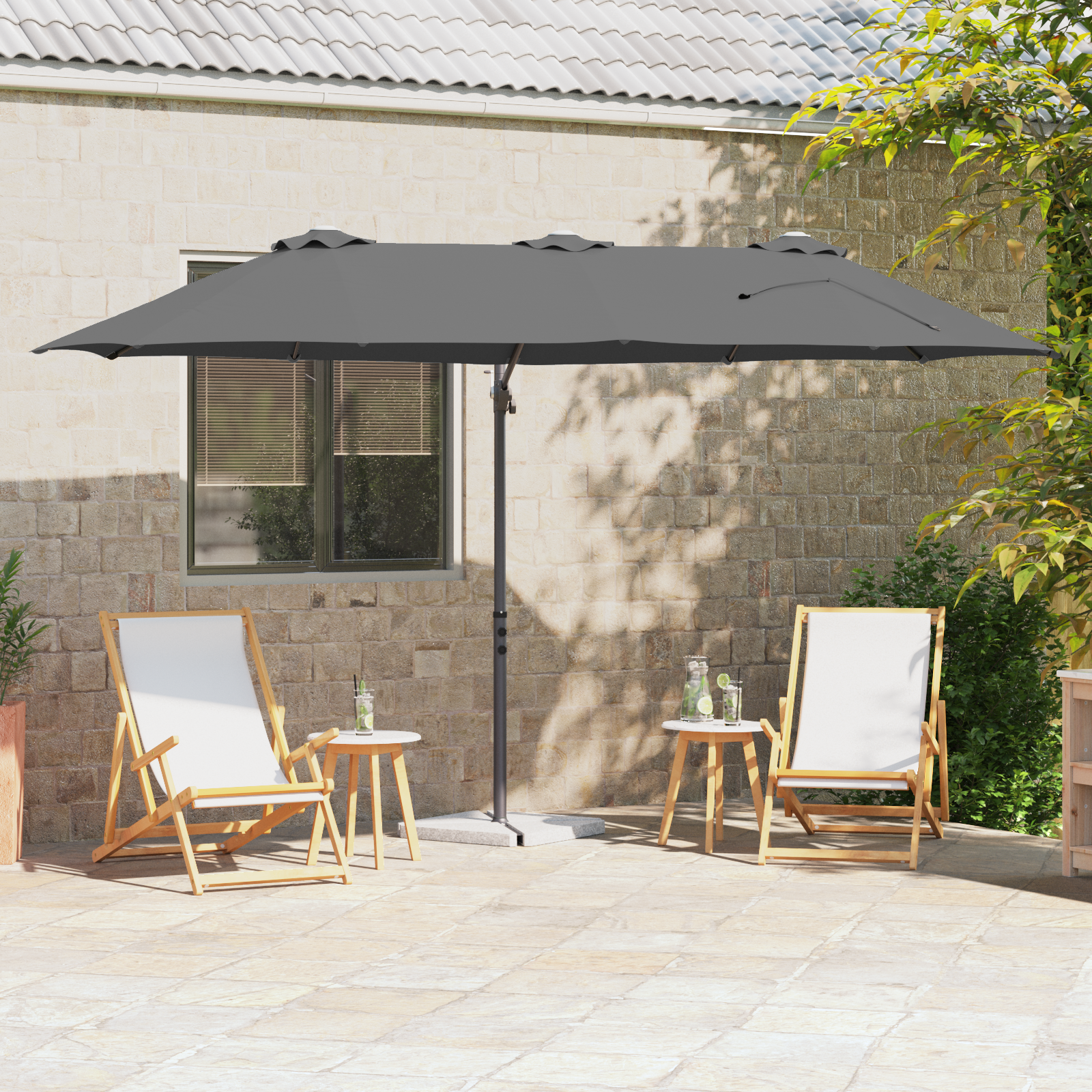Ombrellone da Esterni con Palo in Alluminio 180x130cm Verde cod mxl 54