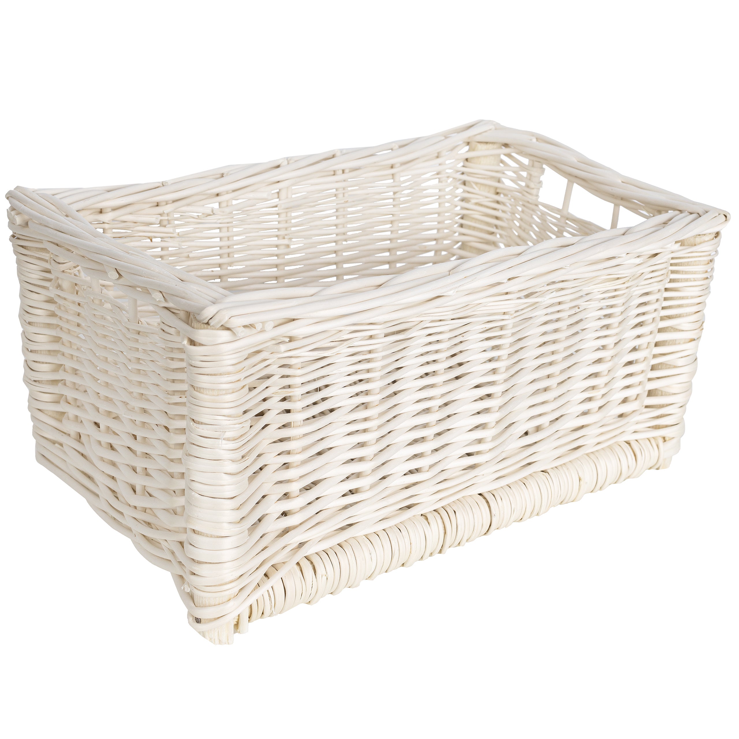 Panier à linge en osier Blanc gris clair Éléphant D.32 H.48[232] - Maison