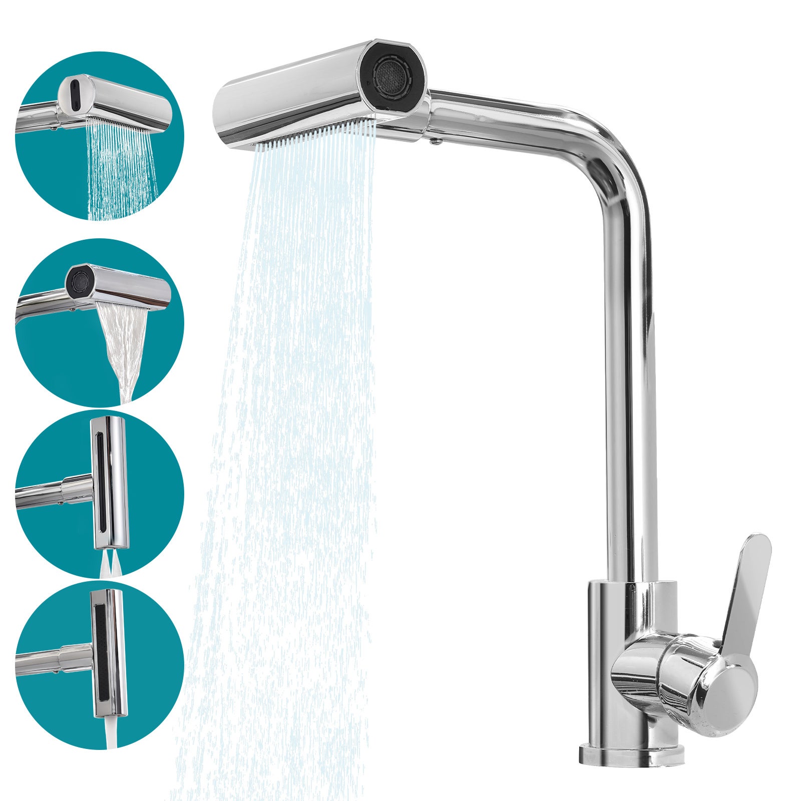 Rubinetto Per Filtro Acqua In Acciaio Inossidabile, 1/4 Di Pollice, Con Rotazione 360° Per Osmosi Inversa E Depuratori