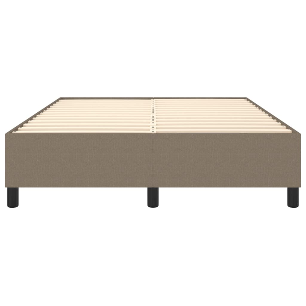 vidaXL Cadre de lit à lattes taupe 140x200 cm tissu - 5