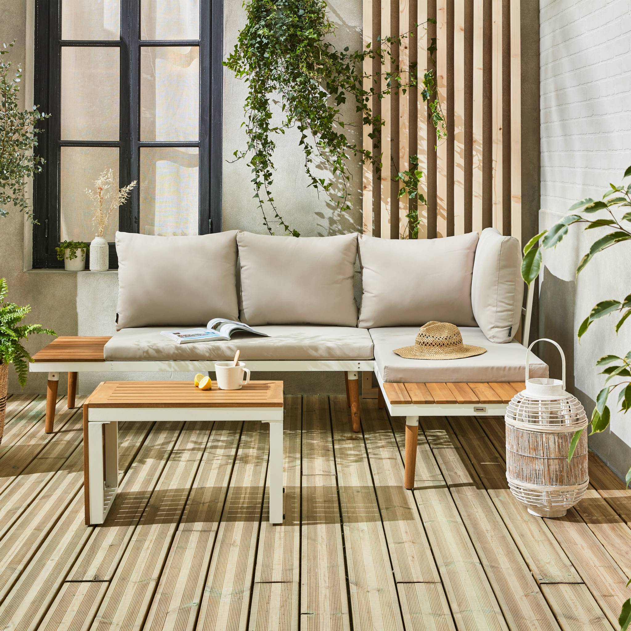 Salon de jardin en Aluminium Beige 4 personnes - 4