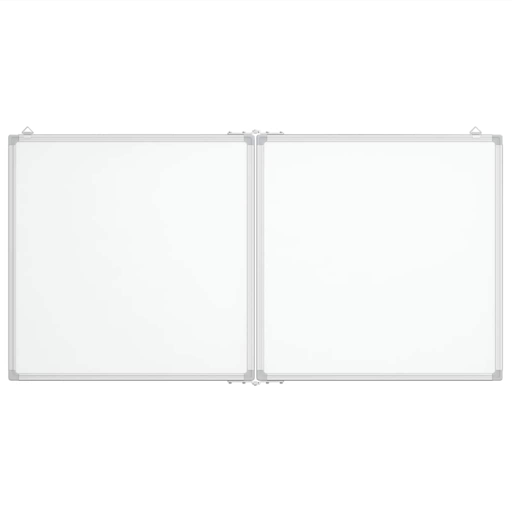 Tableau blanc magnétique pliable 120x60x1,7 cm aluminium - 3