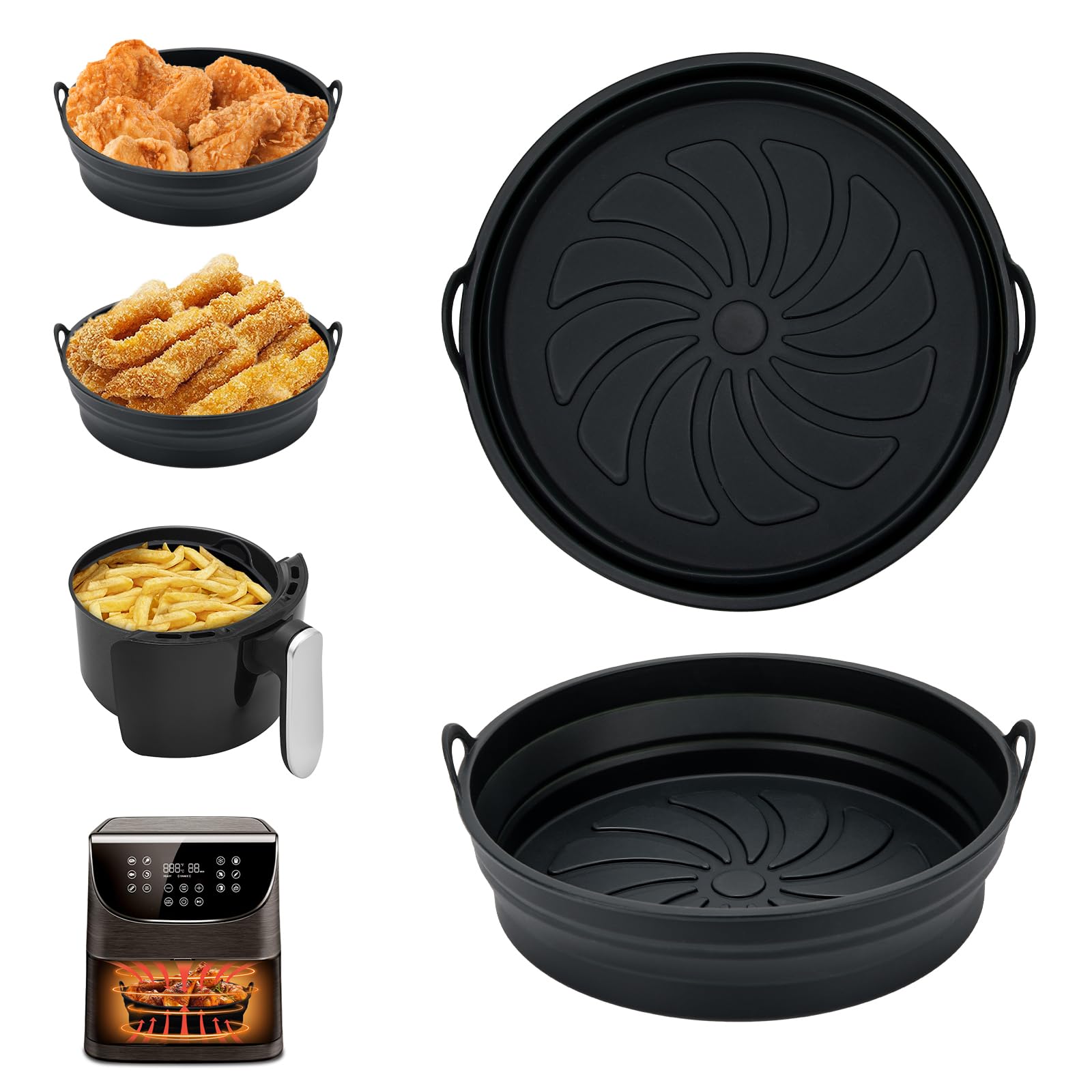Cestello Per Friggitrice Ad Aria Teglia Da Forno In Silicone 20cm