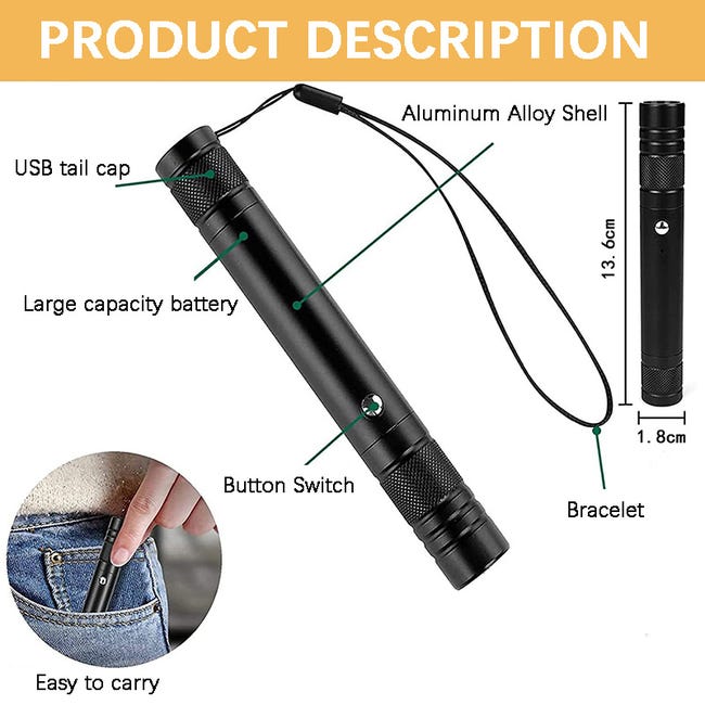 LUCE Pulsata Penna Torcia Medica Per Infermieri - In Alluminio Con Misuratore Pupillare Integrato, LED, Portatile Olight Penna Torcia - Foto 6