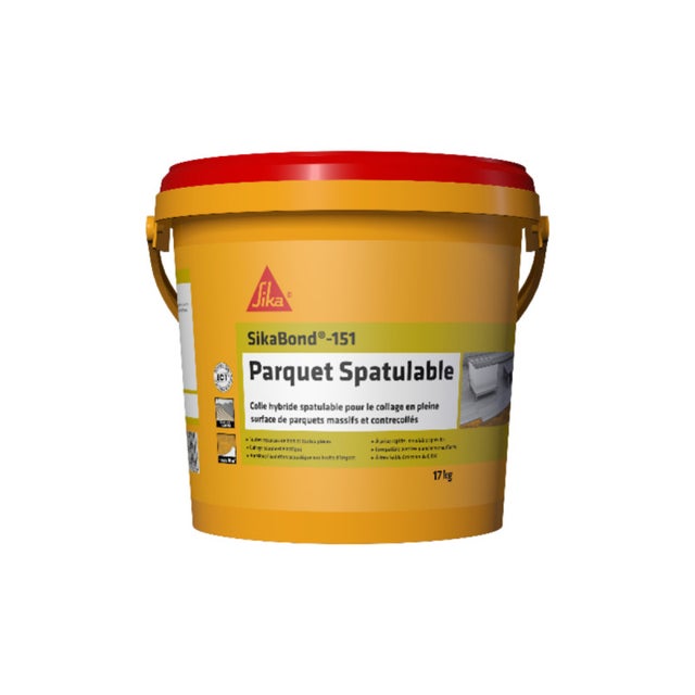 Colle élastique SIKA SikaBond-151 Parquet Spatulable - 17kg