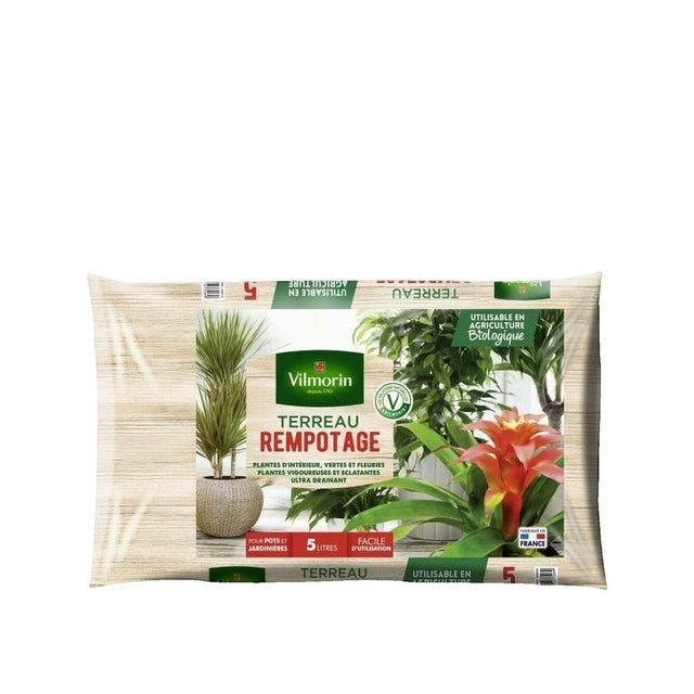 Terreau Rempotage pour Plantes d'Intérieur - 5 L - Vilmorin