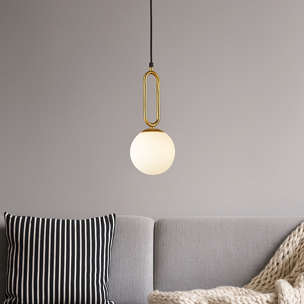 Lampa wisząca żyrandol Bali E27 100 cm IP20 loft złota szklany klosz MasterLED - 4