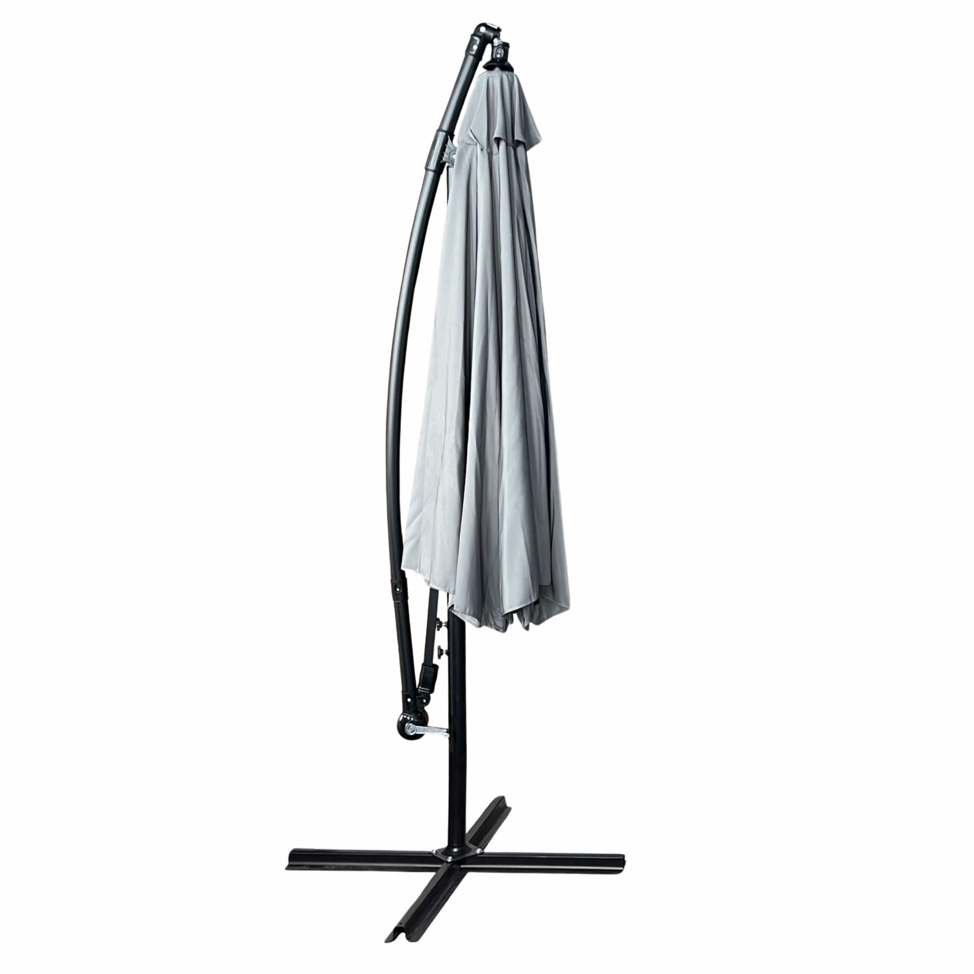 Parasol de jardin ASTER avec protection UV gris clair, Poids 12,1 kg Dimensions L300 x l300 x H245 cm - 2