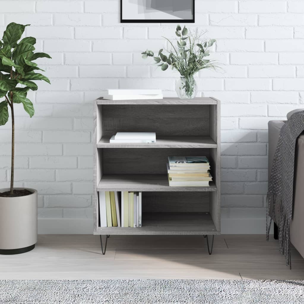 Credenza SECOLI 2 Pezzi – Madia In Legno Multistrato Grigio Sonoma Per Soggiorno