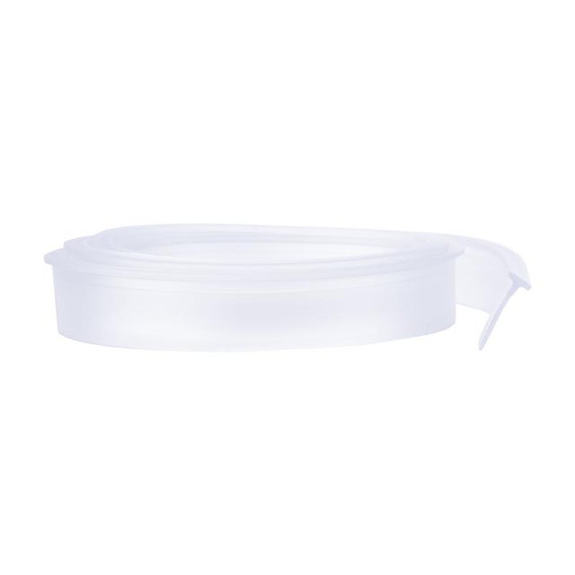 Schulte joint silicone à lèvre souple, translucide, universel, pour joint d’étanchéité de douche, 1000 mm recoupable, hauteur 14,5 mm