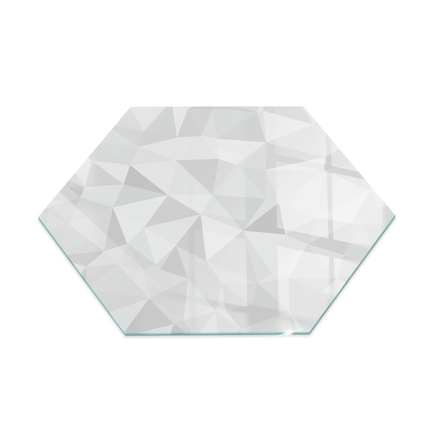 Ochronna szklana podkładka pod kominek - 40 cm - Abstrakcyjny wzór geometryczny - TULUP